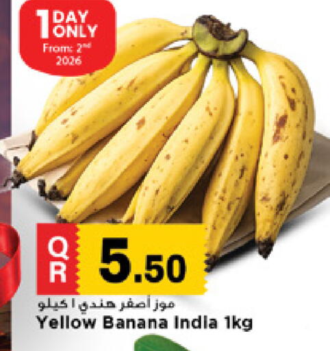 Banana from India available at Marza Hypermarket in Qatar - Al Wakra