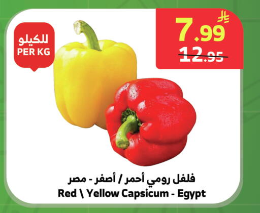 Yellow Capsicum from Egypt available at الراية in مملكة العربية السعودية, السعودية, سعودية - خميس مشيط