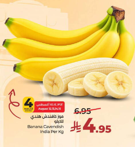 Banana from India available at لولو هايبرماركت in مملكة العربية السعودية, السعودية, سعودية - تبوك