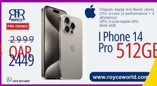 Apple available at Royce World Trading & Services W.L.L in Qatar - Al Khor