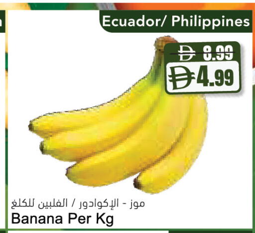Banana from Ecuador Philippines available at المايا سوبرماركت in الإمارات العربية المتحدة , الامارات - رَأْس ٱلْخَيْمَة