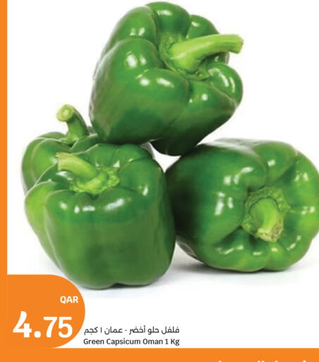 Green Capsicum from Oman available at City Hypermarket in Qatar - Al Shamal