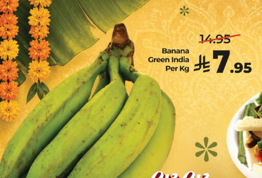 Banana available at لولو هايبرماركت in مملكة العربية السعودية, السعودية, سعودية - مكة المكرمة