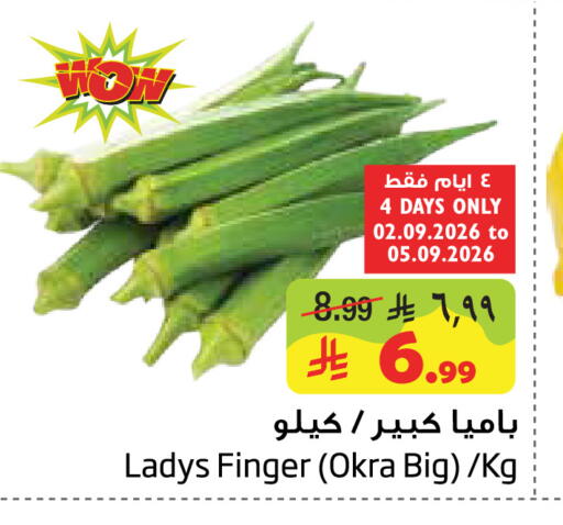 Okra available at ليان هايبر in مملكة العربية السعودية, السعودية, سعودية - الخبر‎