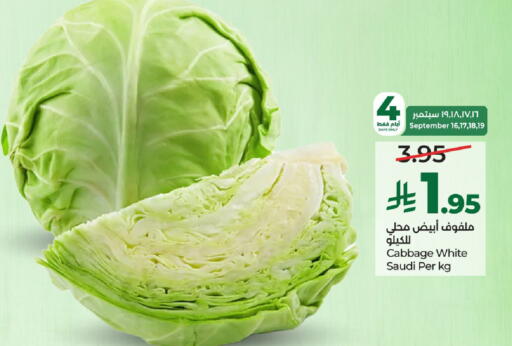 Cabbage from Saudi Arabia available at لولو هايبرماركت in مملكة العربية السعودية, السعودية, سعودية - حائل‎