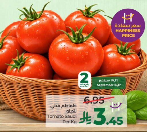 Tomato from Saudi Arabia available at لولو هايبرماركت in مملكة العربية السعودية, السعودية, سعودية - حائل‎