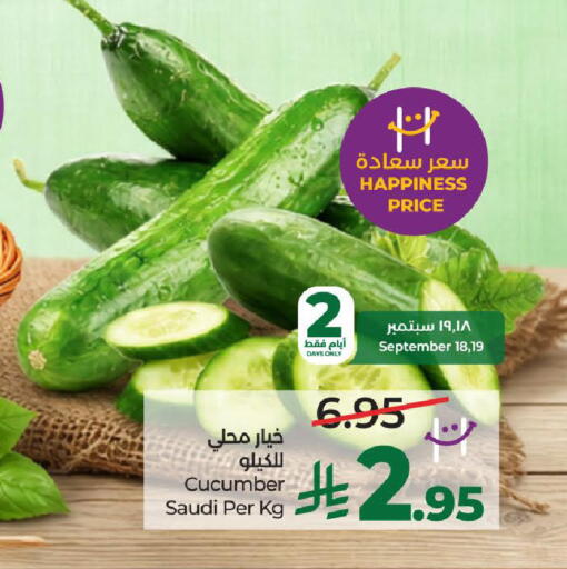 Cucumber from Saudi Arabia available at لولو هايبرماركت in مملكة العربية السعودية, السعودية, سعودية - الطائف