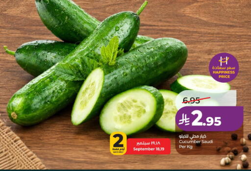 Cucumber from Saudi Arabia available at لولو هايبرماركت in مملكة العربية السعودية, السعودية, سعودية - الأحساء‎