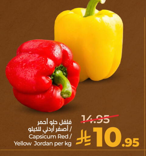 Capsicum from Jordan available at LULU Hypermarket in KSA, Saudi Arabia, Saudi - Unayzah