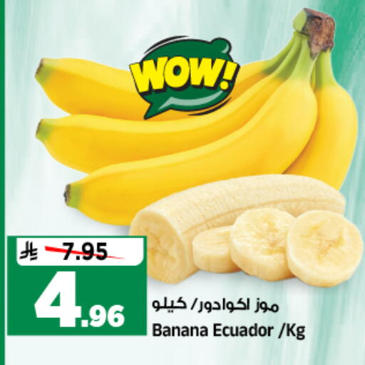 Banana from Ecuador available at Al Madina Hypermarket in KSA, Saudi Arabia, Saudi - Riyadh