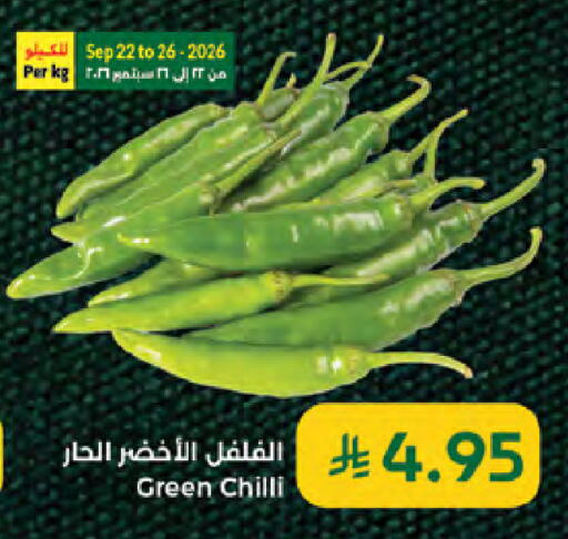 Green chilli available at Kabayan Hypermarket in KSA, Saudi Arabia, Saudi - Jeddah