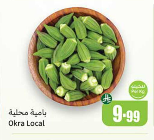 Okra available at Othaim Markets in KSA, Saudi Arabia, Saudi - Rafha