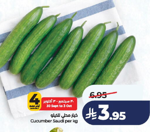 Cucumber from Saudi Arabia available at لولو هايبرماركت in مملكة العربية السعودية, السعودية, سعودية - الخرج