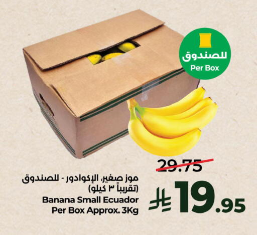 Banana from Ecuador available at لولو هايبرماركت in مملكة العربية السعودية, السعودية, سعودية - الخبر‎