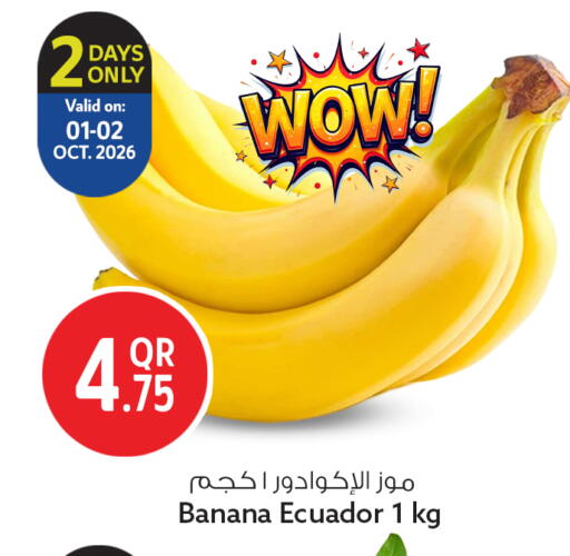 Banana from Ecuador available at سفاري هايبر ماركت in قطر - الشمال