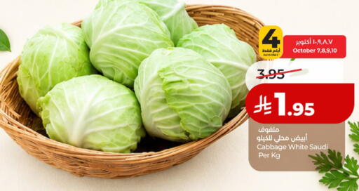 Cabbage from Saudi Arabia available at لولو هايبرماركت in مملكة العربية السعودية, السعودية, سعودية - حائل‎