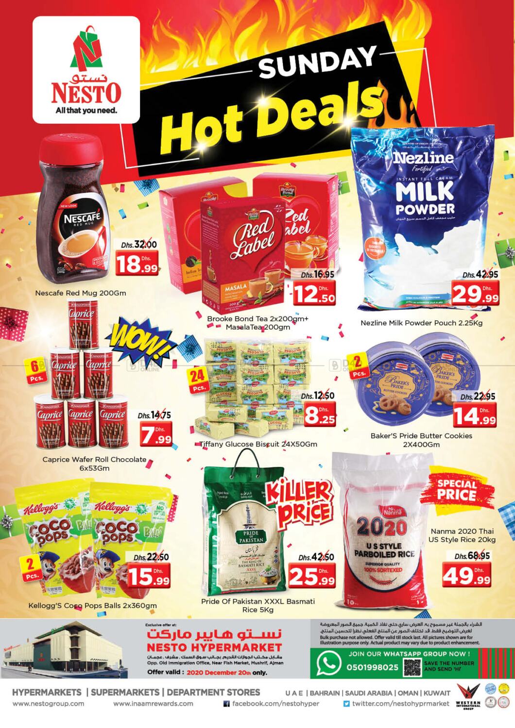 Nesto Hypermarket Mushrif, Ajman in UAE Offers United Arab Emirates. Only on 20th December
