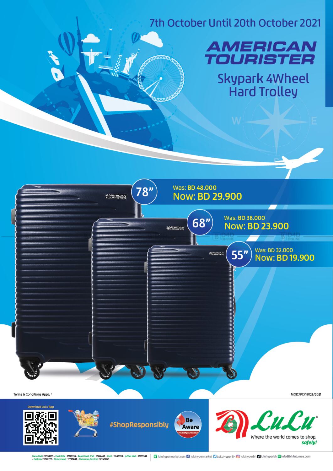 lulu american tourister offer