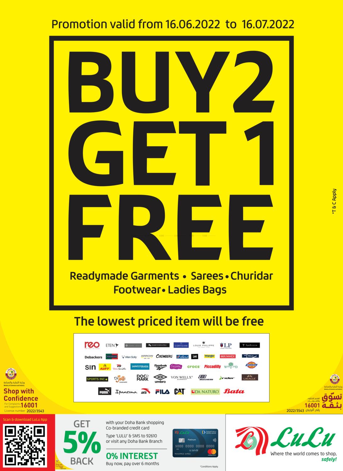 LuLu Hypermarket Buy 2 Get 1 Free In Qatar Al Wakra Till 16th July