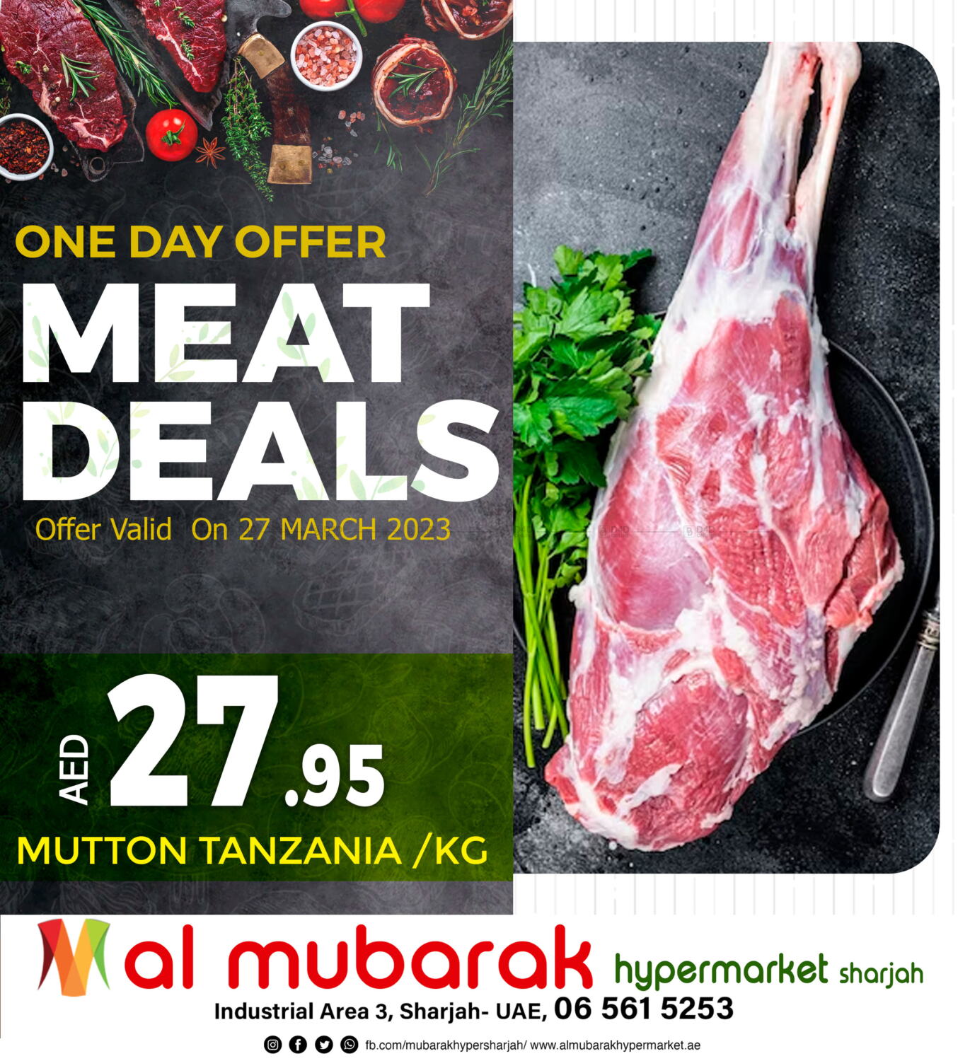 Mubarak Hypermarket Sharjah Meat Deals Inustrial Area, Sharjah in UAE