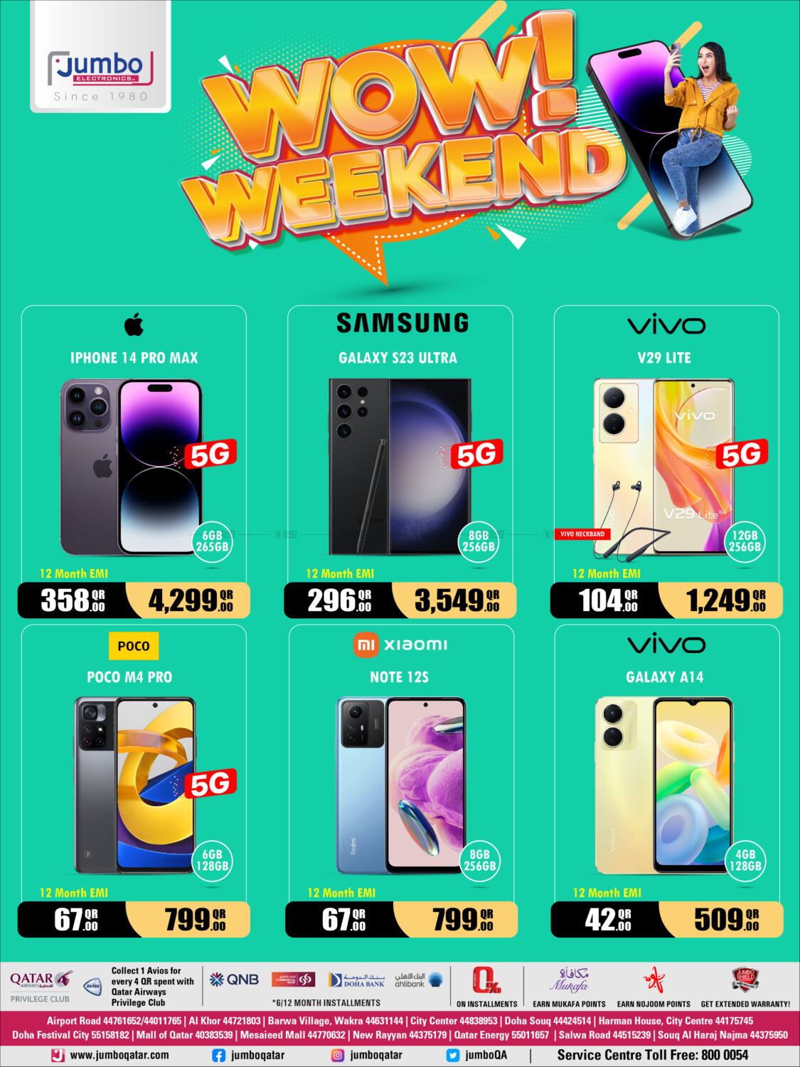 Jumbo Electronics Wow Weekend in Qatar Doha. Till 12th August