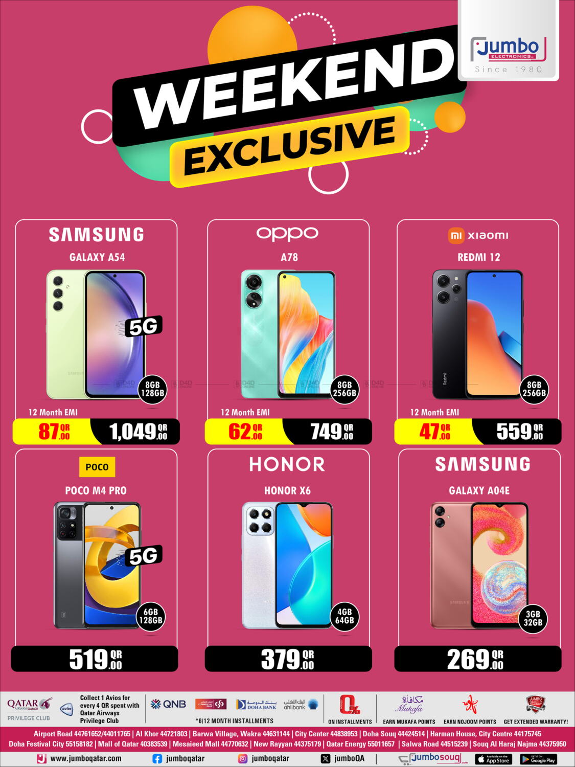 Jumbo Electronics Weekend Exclusive in Qatar Doha. Till 16th September