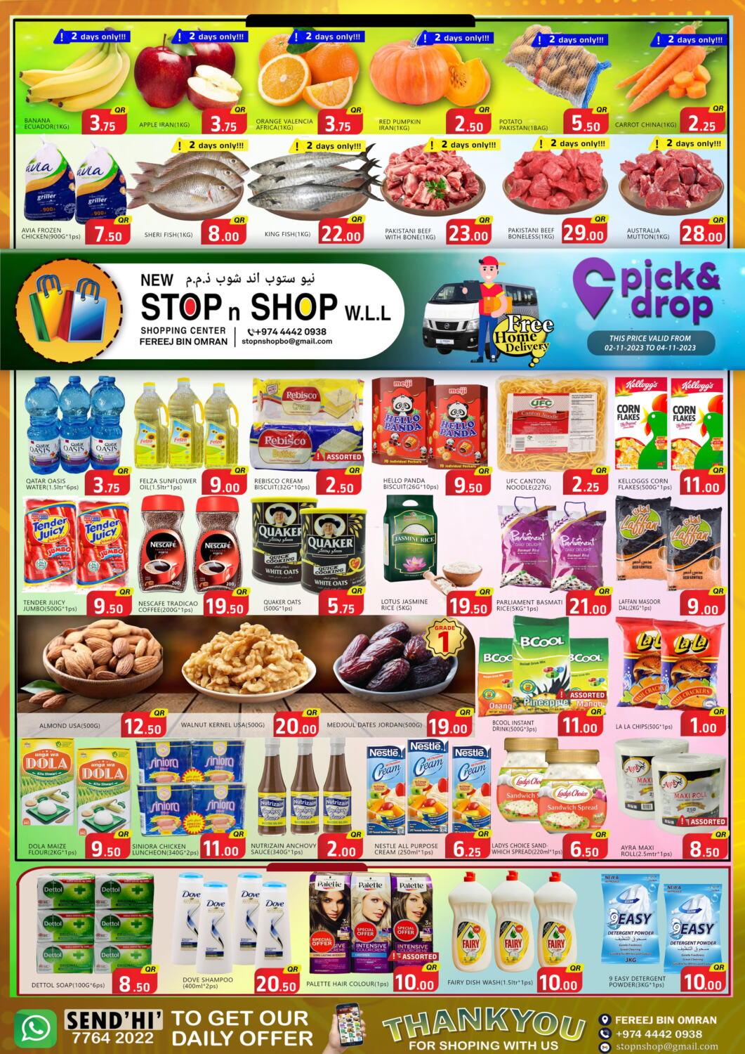 New Stop n Shop Fereej Bin Omran Special Offer in Qatar Doha. Till 4th November
