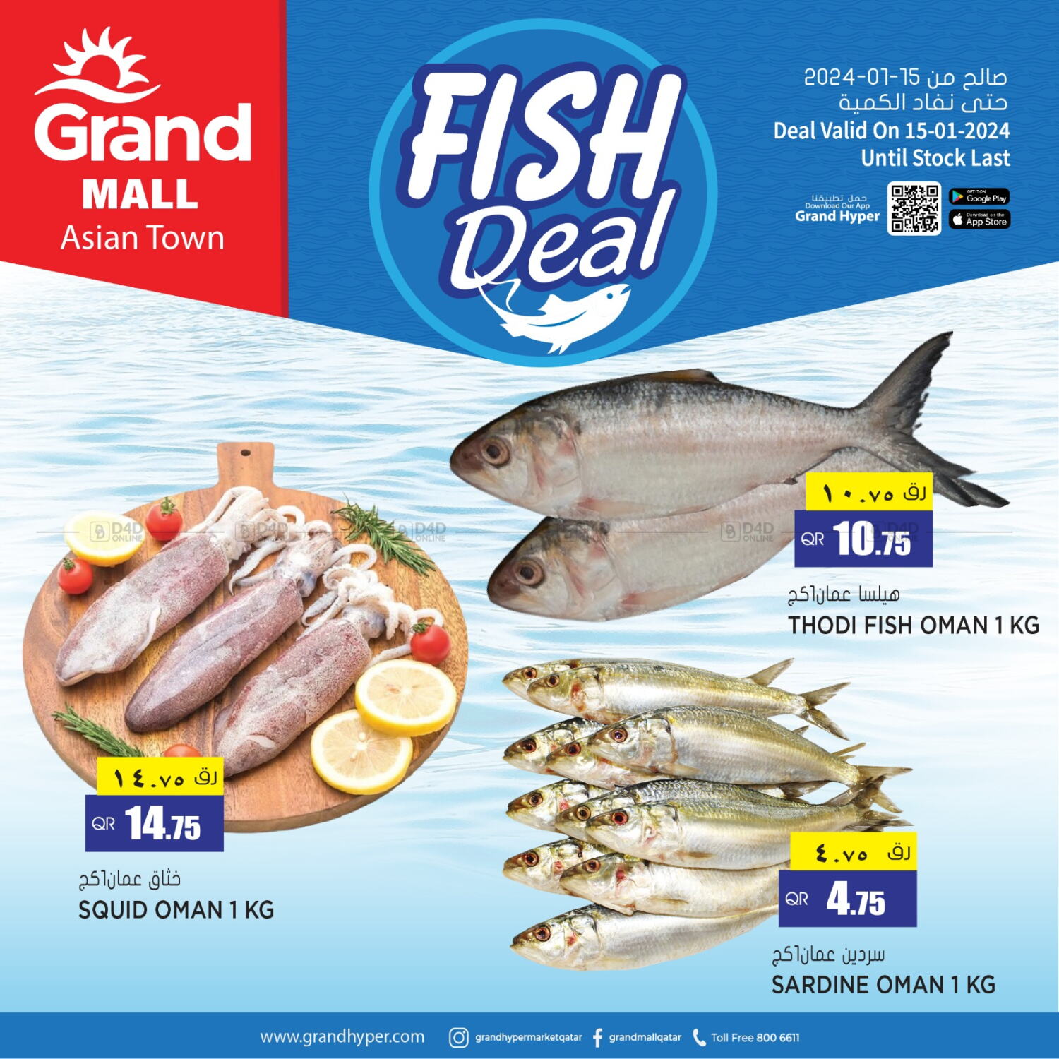 Grand Hypermarket Fish Deal in Qatar Doha. Only On 15th January