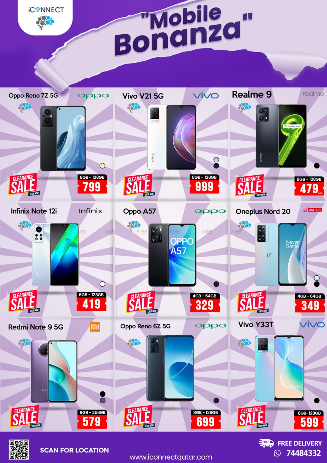 iCONNECT Mobile Bonanza Sale in Qatar Doha. Till 10th January