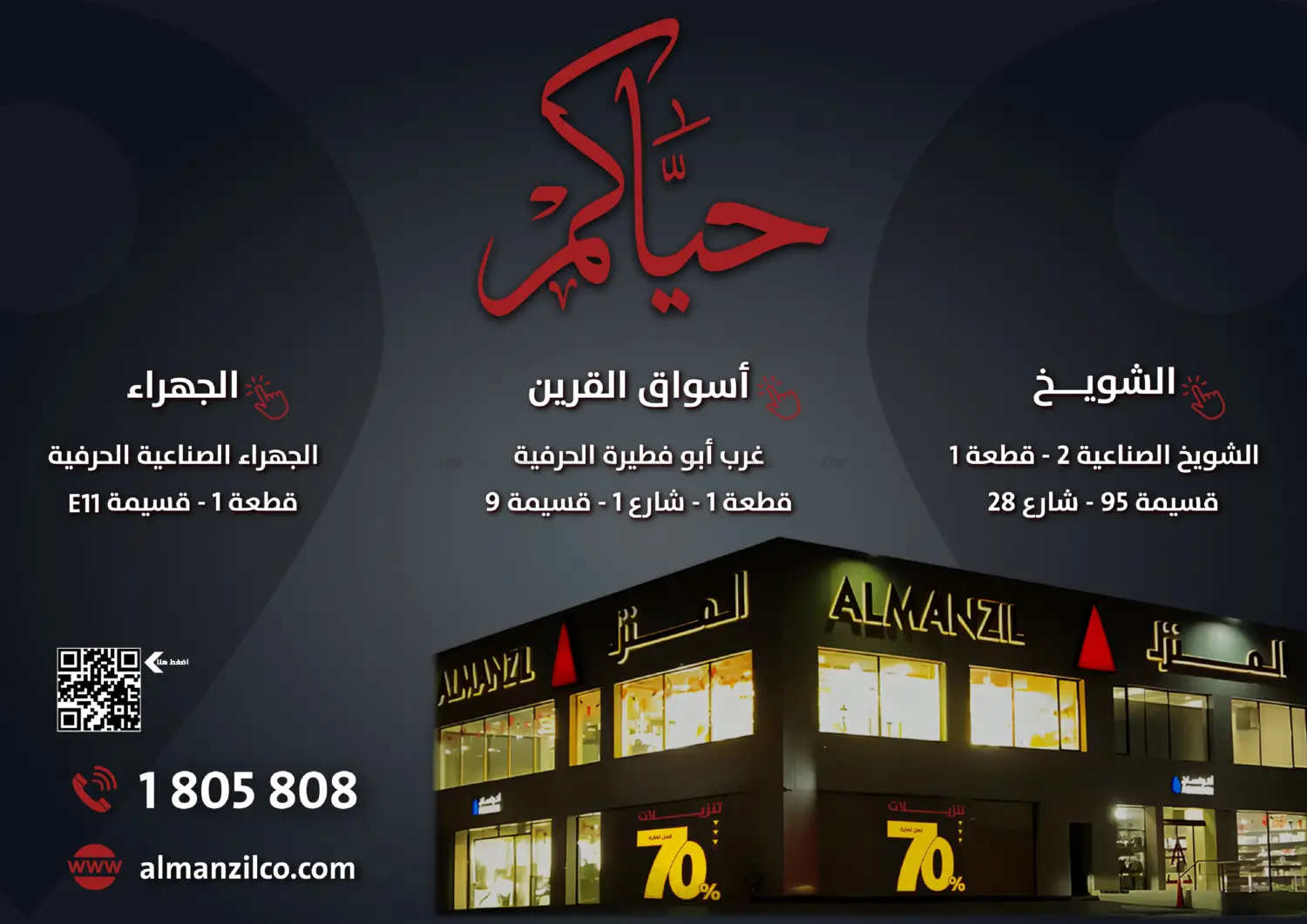 تنزيلات تصل لغاية ٧٠% in محافظة الأحمدي