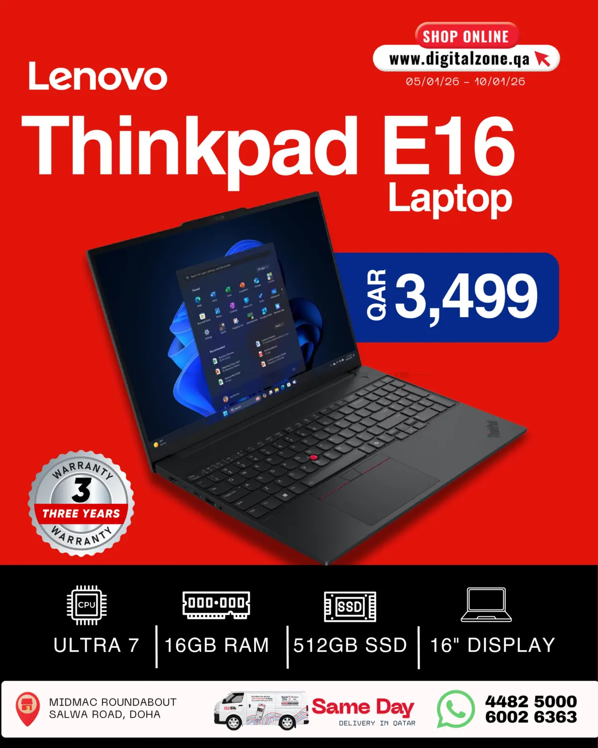Lenovo Thinkpad E16 Laptop in Al-Shahaniya