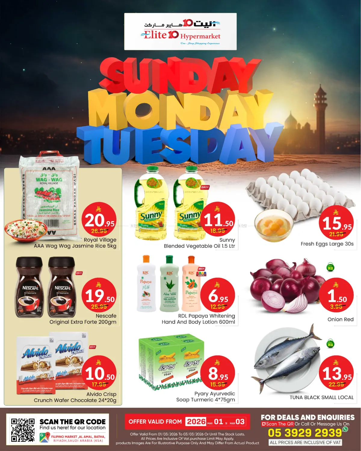 Sunday Monday Tuesday in Riyadh