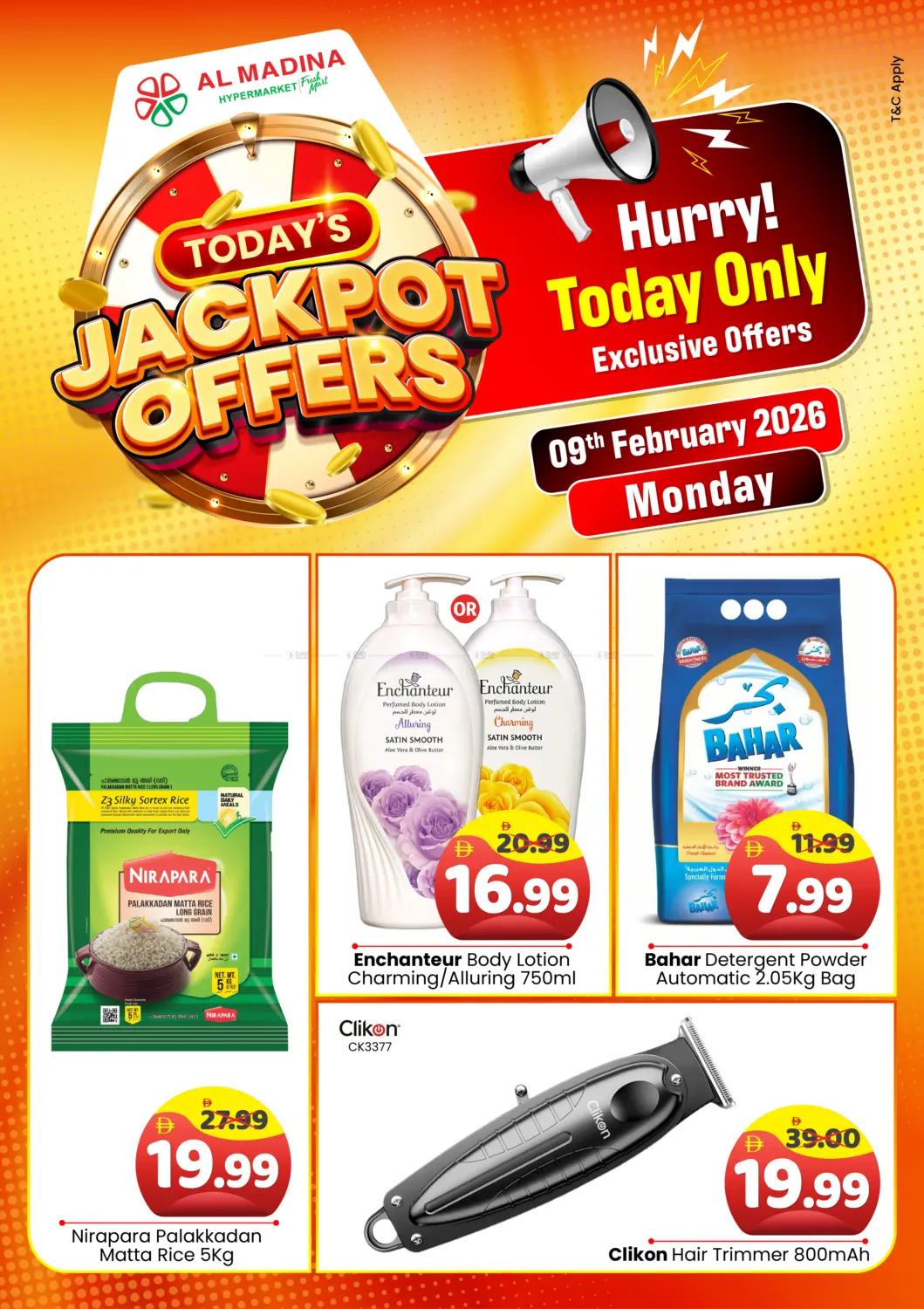 Today's Jackpot Offers in Abu Dhabi