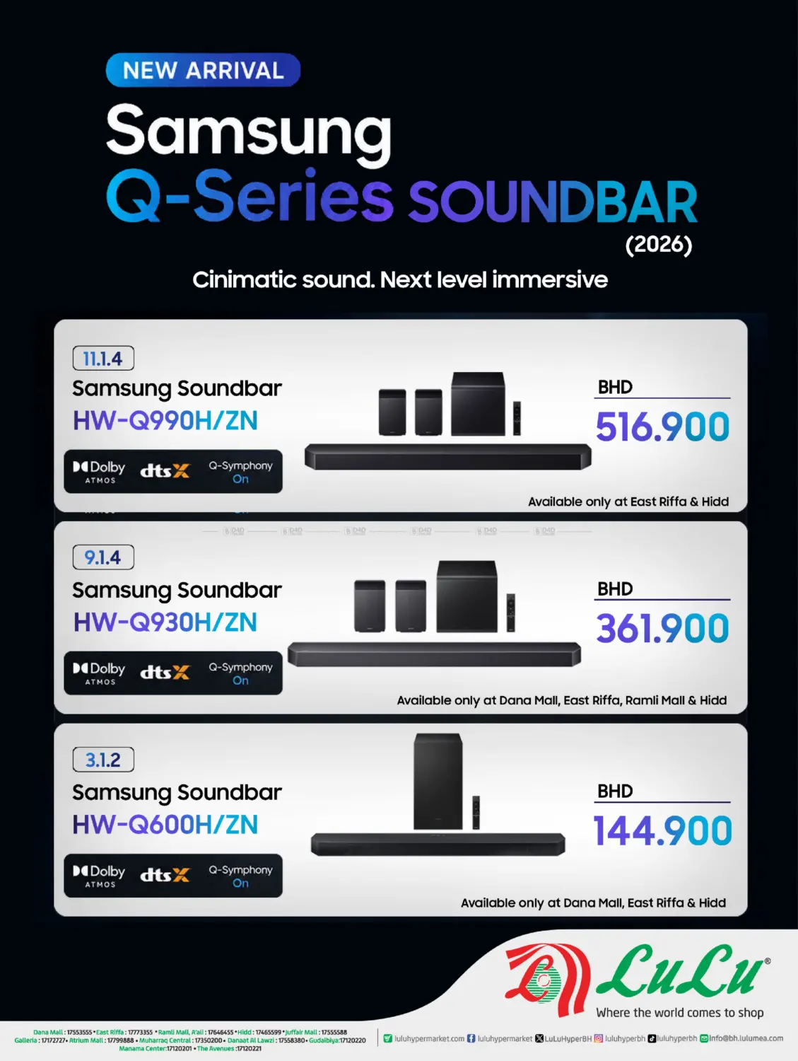 New Arrival_Samsung Q-Series Soundbar in Bahrain