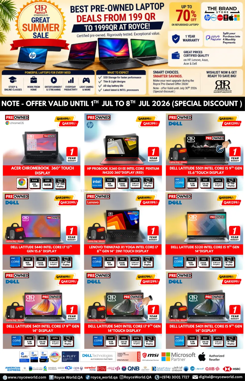Best Pre Owned Laptop Deals From 199QR in الدوحة