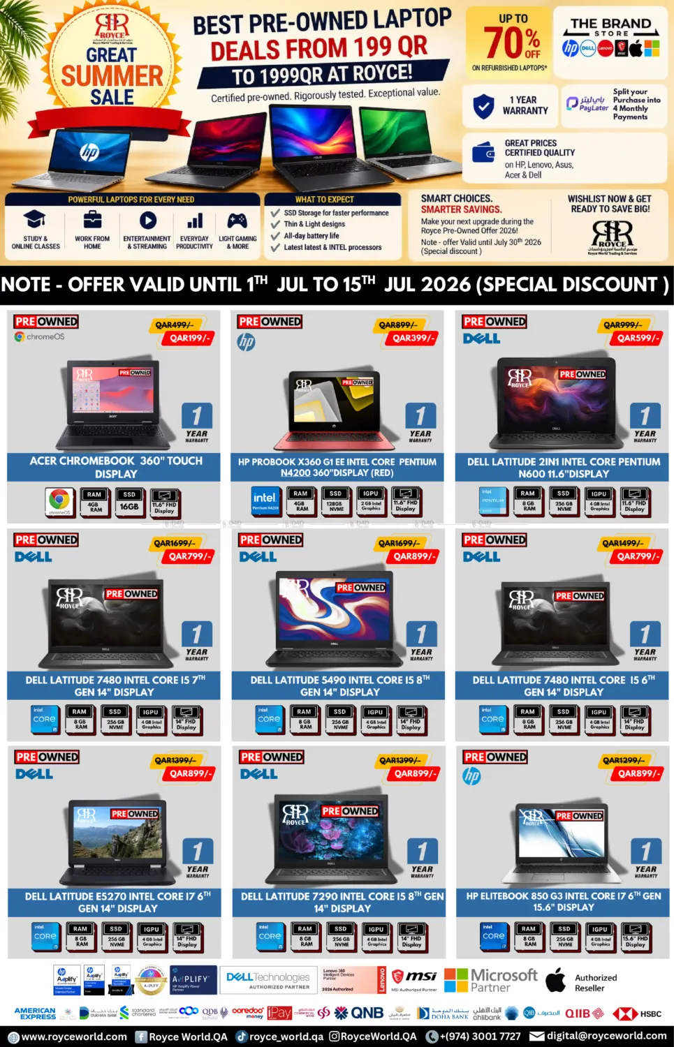 Best Pre-Owned Laptop Offers in Al-Shahaniya