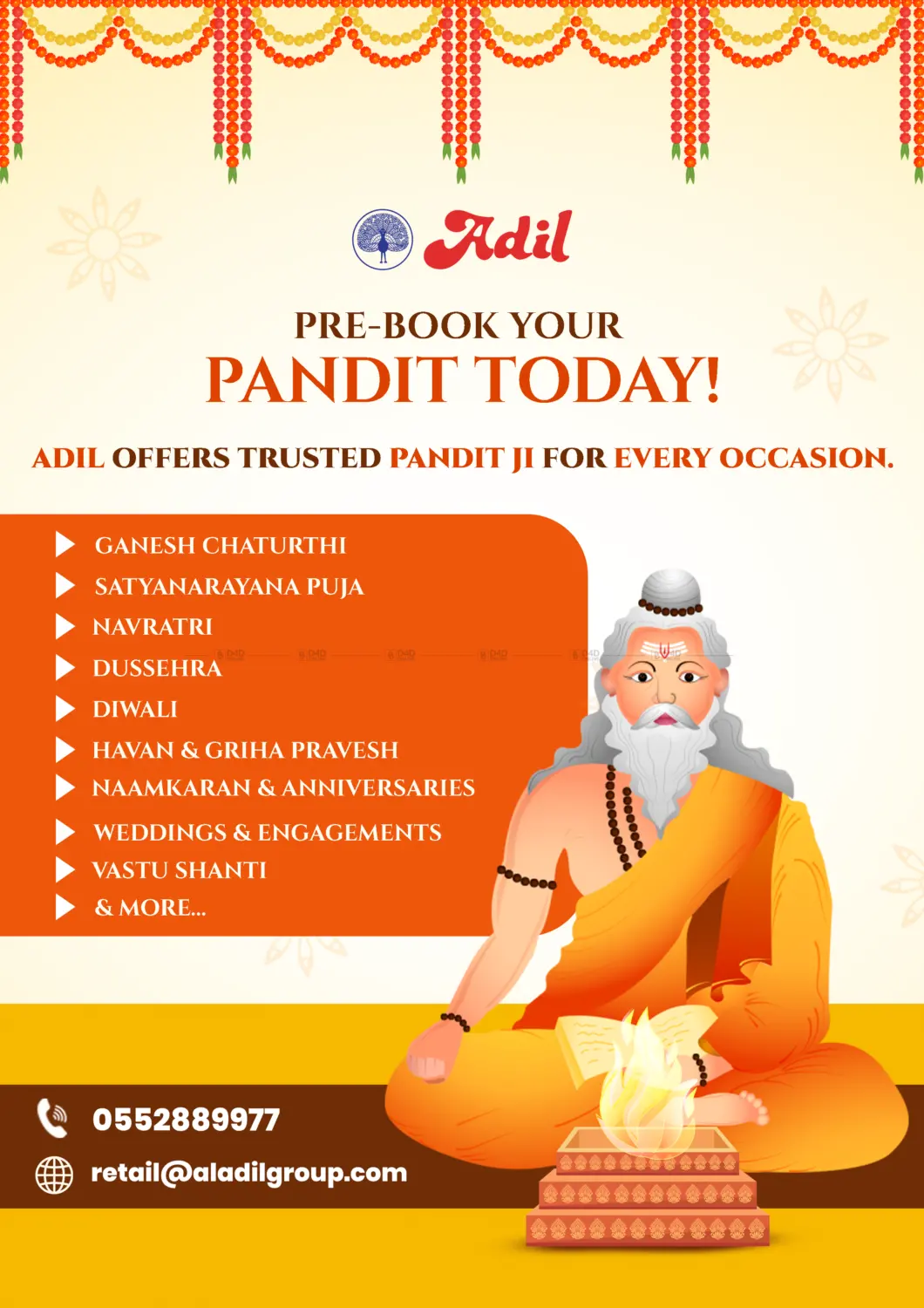 Pre-Book Your Pandit Today! in Dubai