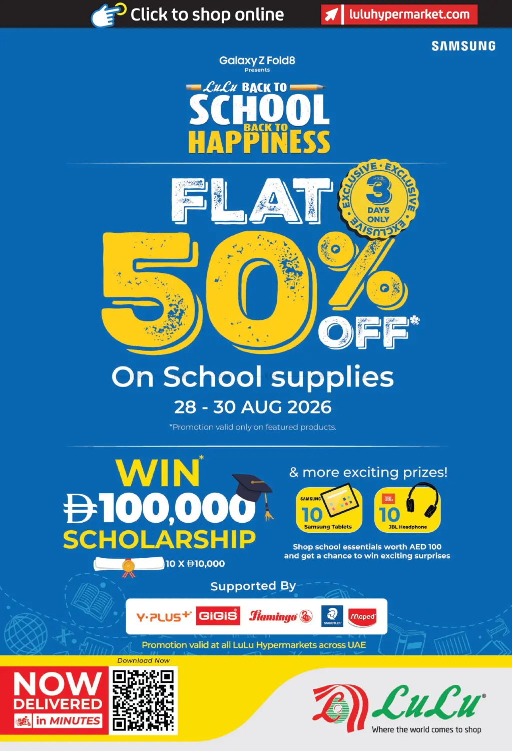 Flat 50% Off On School Supplies in Dubai