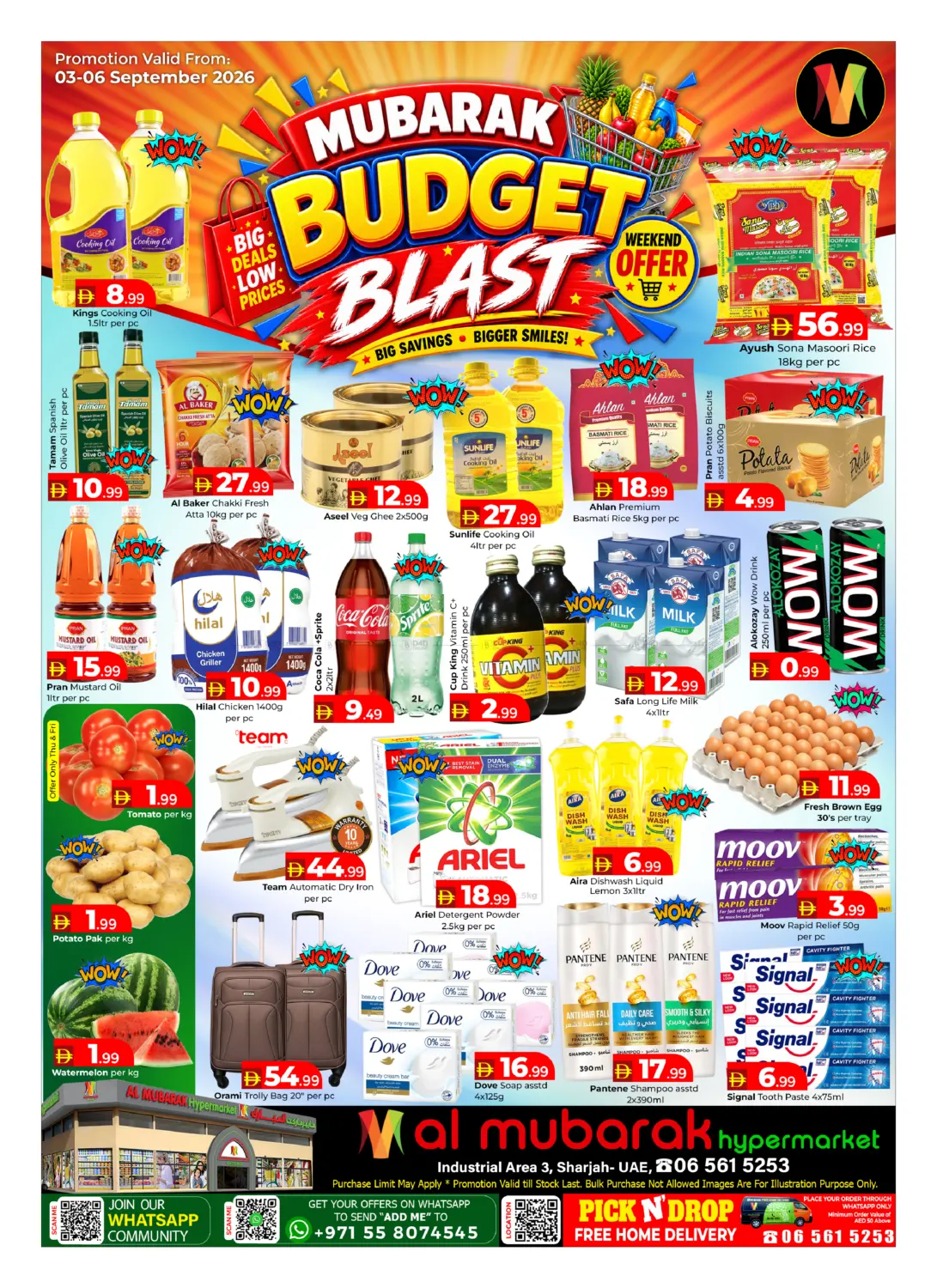 Mubarak Budget Blast in Sharjah / Ajman