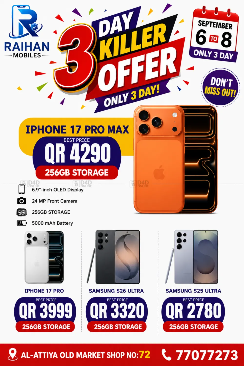3 Day Killer Offer in Doha