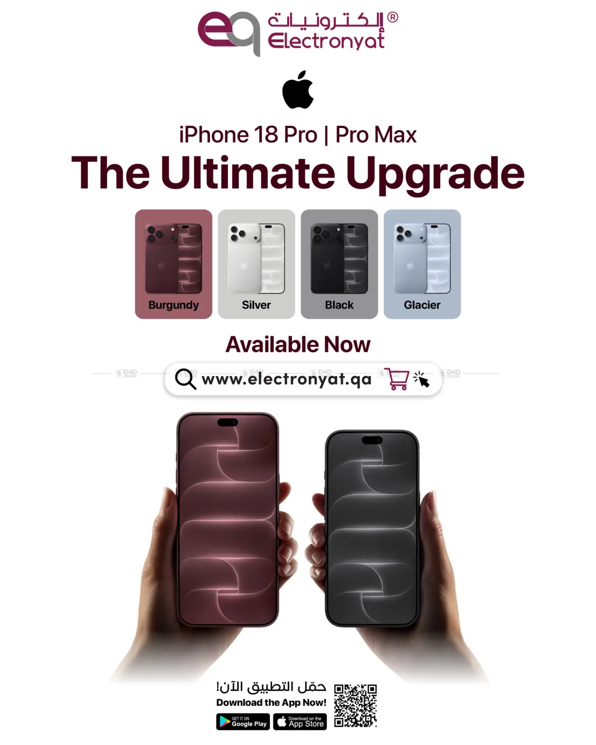 The iPhone 18 Pro & Pro Max are available now at Electronyat! in Al Wakra