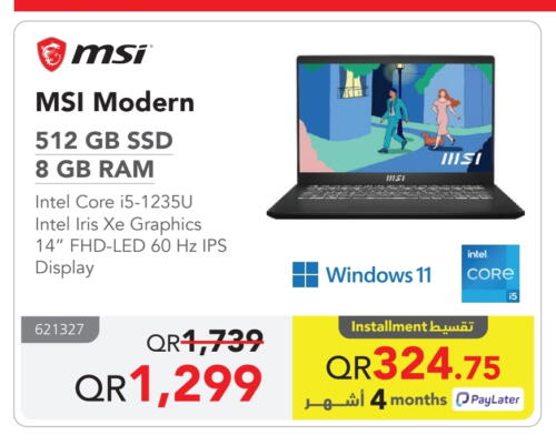 MSI Laptop available at Jarir Bookstore  in Qatar - Al Khor