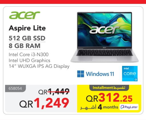 ACER Laptop available at Jarir Bookstore  in Qatar - Al Khor