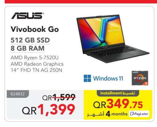 ASUS Laptop available at Jarir Bookstore  in Qatar - Al Khor