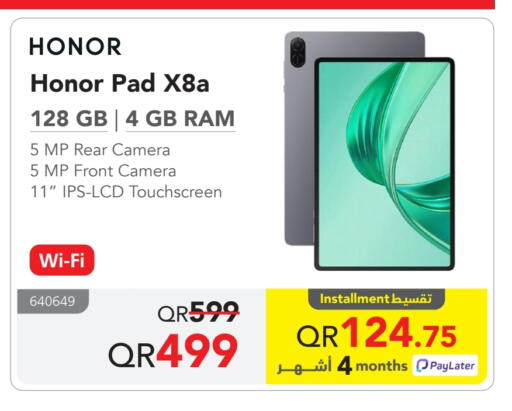 HONOR available at Jarir Bookstore  in Qatar - Al Rayyan