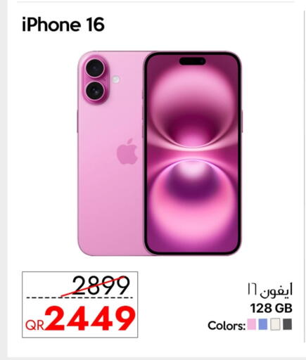 APPLE iPhone 16 available at iCONNECT  in Qatar - Al Wakra