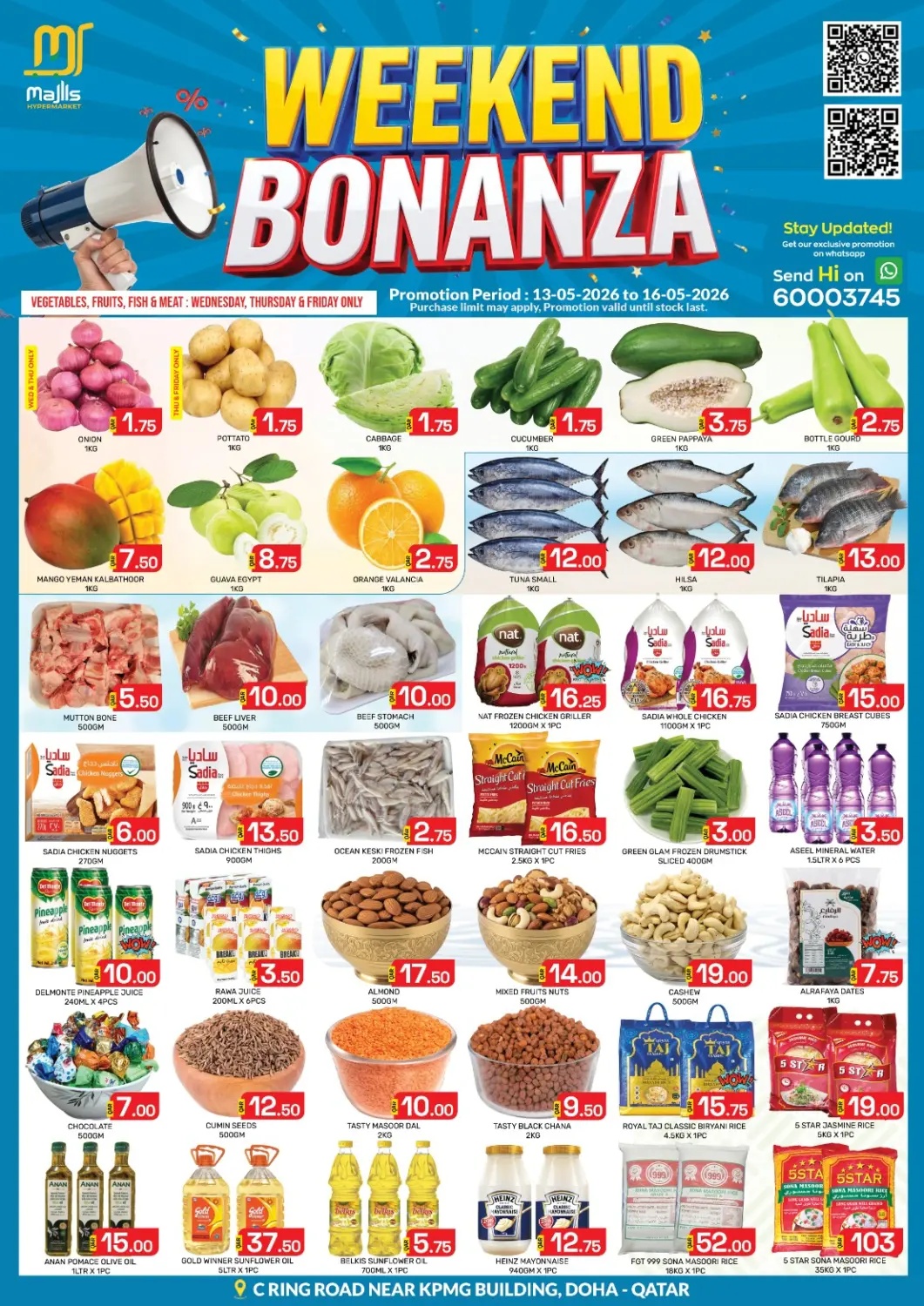 Qatar - Al Rayyan Majlis Hypermarket offers in D4D Online. Weekend Bonanza. . Till 16th May