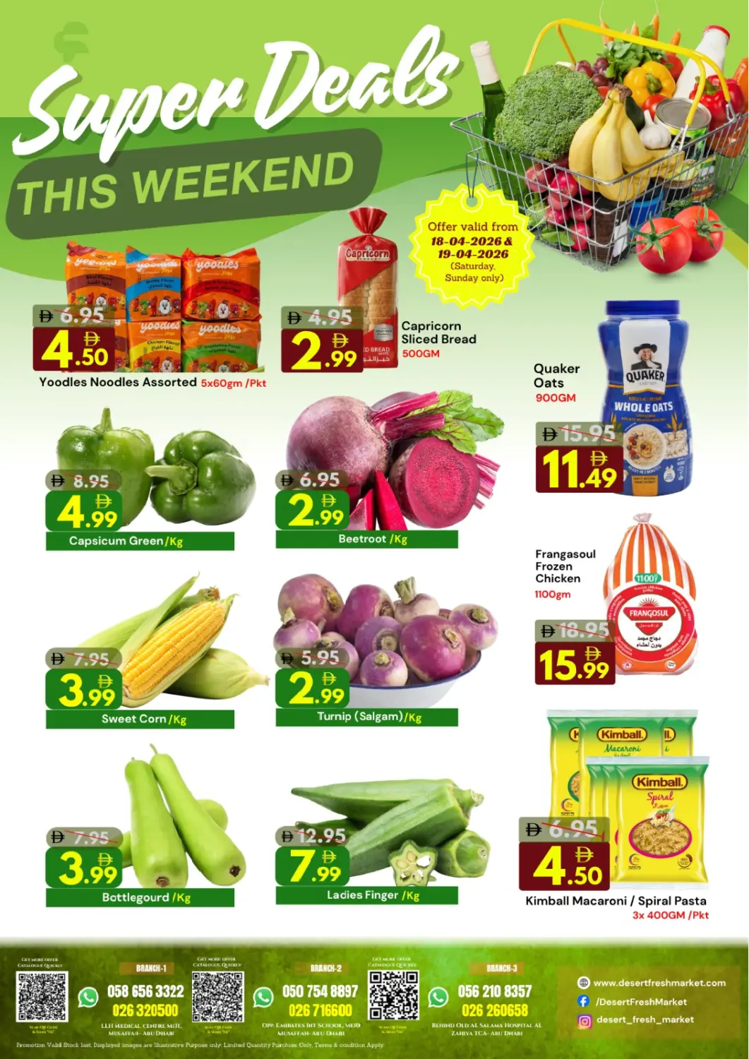 UAE - Abu Dhabi DESERT FRESH MARKET  offers in D4D Online. Super Deals This Weekend. . Till 19th April