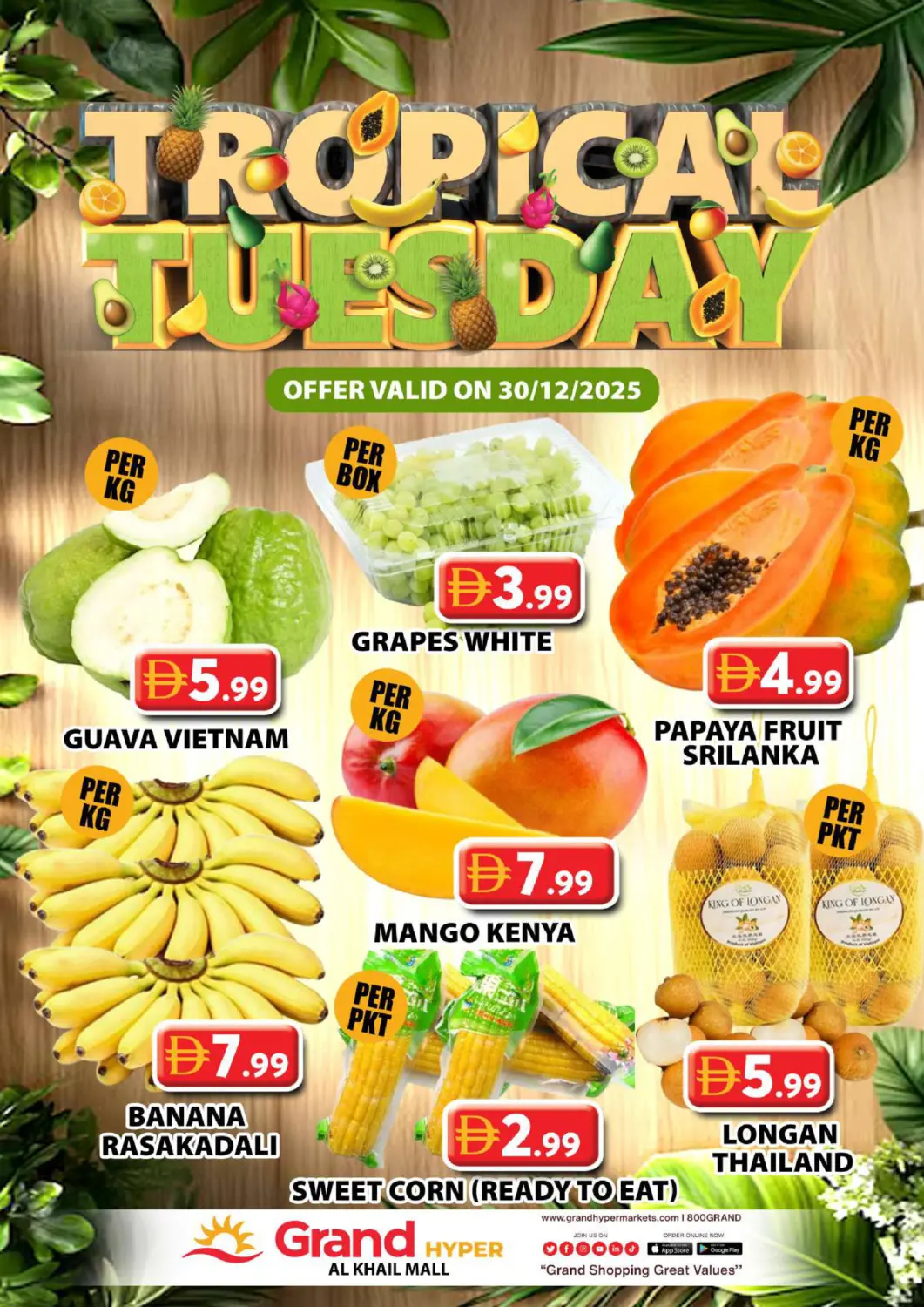 UAE - Dubai Grand Hyper Market offers in D4D Online. Al Khail Mall - Dubai. . Only On 30th December