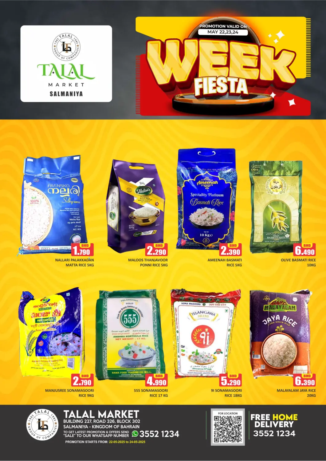 Bahrain Talal Markets offers in D4D Online. Week Fiesta@ Salmaniya. . Till 24th May